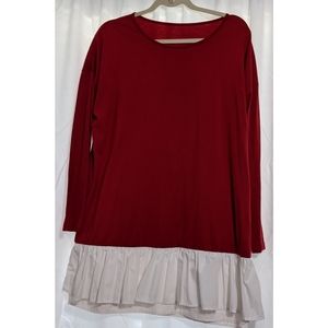 Knee Length Dress w/Ruffle (Size is a generous Sm)